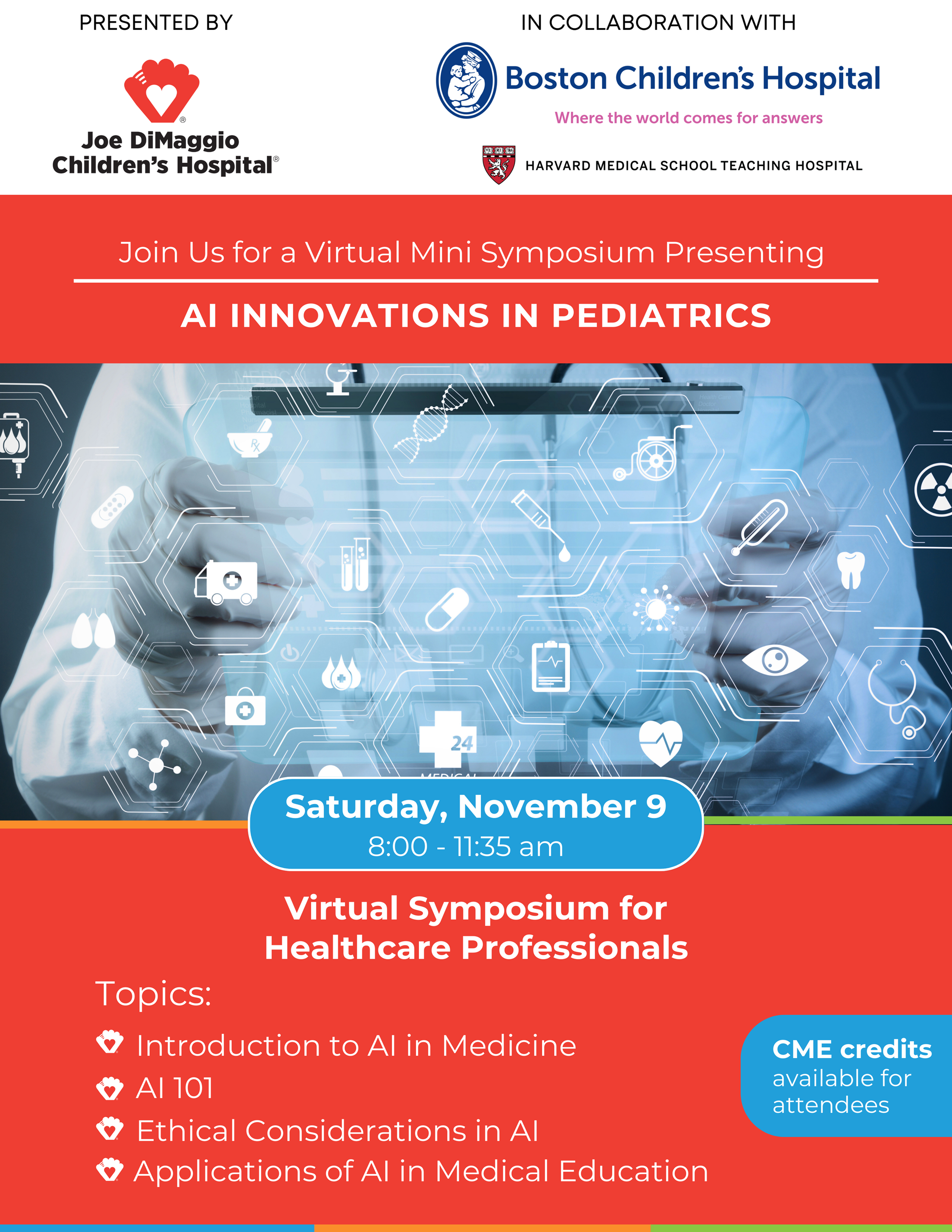 Virtual Symposium on the Use of Artificial Intelligence in Pediatric Medicine Banner